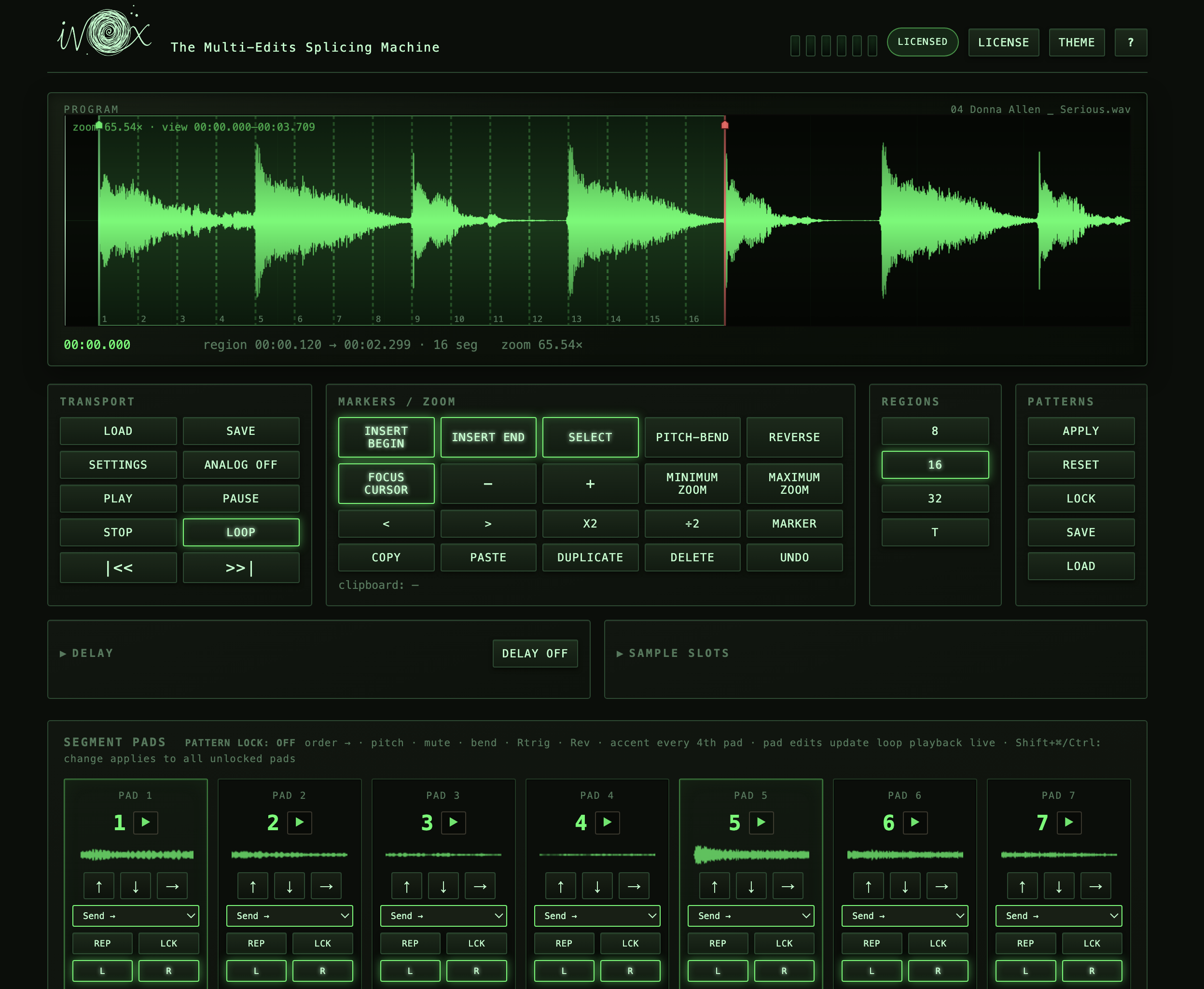 iVox waveform editor screenshot